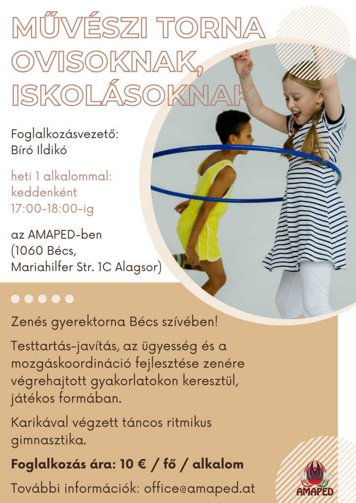 Április 9-én kedden művészi torna foglalkozás indul az AMAPEDben!