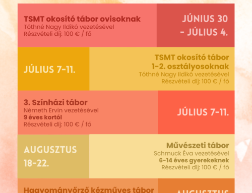 Nyári táborok az AMAPED-ben – jelentkezési lap