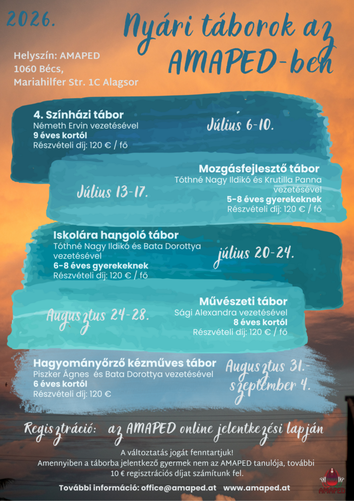 Nyári táborok az AMAPED-ben